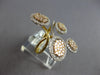 LARGE .75CT DIAMOND 14KT TRI COLOR GOLD 3D CLUSTER MULTI FLOWER CRISS CROSS RING