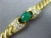 ESTATE 1.95CT DIAMOND & AAA CABOCHON EMERALD 18KT YELLOW GOLD SNAKE FUN BRACELET