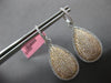 LARGE 2.54CT WIHTE & PINK DIAMOND 18KT WHITE & ROSE GOLD TEAR DROP HALO EARRINGS