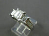 ESTATE 1.90CT EMERALD & PRINCESS DIAMOND 18KT WHITE GOLD ENGAGEMENT RING #23093