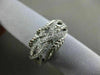 ESTATE WIDE .51CT DIAMOND 18KT WHITE GOLD 3D INFINITY WOVEN CRISS CROSS FUN RING