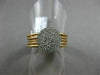 ESTATE .31CT DIAMOND 18KT WHITE & ROSE GOLD 3D CIRCULAR MULTI BAND PAVE FUN RING