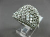 ESTATE LARGE 3.0CT DIAMOND 14KT WHITE GOLD ETOILE FILIGREE CLUSTER LOVE RING