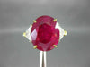 ANTIQUE LARGE 9.97CT DIAMOND & BURMESE RUBY 18KT GOLD & PLATINUM ENGAGEMENT RING