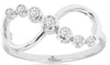 ESTATE .16CT DIAMOND 14KT WHITE GOLD ROUND GRADUATING JOURNEY INFINITY LOVE RING