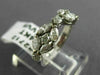 ESTATE 1.20CT ROUND & MARQUISE DIAMOND 14KT WHITE GOLD 3D ANNIVERSARY RING #2712