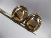 LARGE 3.5CT MOCHA DIAMOND & AAA SMOKY TOPAZ 18KT YELLOW GOLD 3D CLIP ON EARRINGS