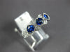 .76CT DIAMOND & AAA SAPPHIRE 14KT WHITE GOLD 3D 3 STONE FILIGREE ANIVERSARY RING