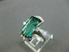 ESTATE LARGE 4.40CT DIAMOND & AAA TOURMALINE 18KT WHITE GOLD RING AMAZING #22084