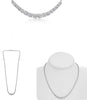 LARGE 9.0CT DIAMOND 14KT WHITE GOLD 3D ROUND GRADUATING ETERNITY TENNIS NECKLACE