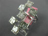 EXTRA LARGE 1.18CT ROUND & BAGUETTE DIAMOND 18KT WHITE GOLD 3D MULTI SQUARE RING
