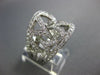 ESTATE LARGE 1.45CT DIAMOND 18KT WHITE GOLD 3D MULTI ROW CRISS CROSS FUN RING