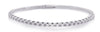 ESTATE 1.17CT DIAMOND 14KT WHITE GOLD 3D CLASSIC ROUND CUFF TENNIS BRACELET