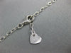 ESTATE LARGE .39CT DIAMOND 14KT WHITE GOLD TEAR DROP MATTE CLASSIC FUN NECKLACE