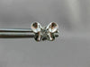 ANTIQUE .16CT DIAMOND BUTTERFLY 3D 18KT WHITE GOLD EARRINGS ELEGANT!! #1780