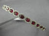 ESTATE 1.96CT DIAMOND & AAA RUBY 18K WHITE GOLD 3D SEMI ETERNITY BANGLE BRACELET