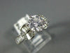 ESTATE 1.89CT DIAMOND 18KT WHITE GOLD 3D ROUND & BAGUETTE ENGAGEMENT RING #1835