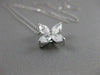 ANTIQUE 1.30CT DIAMOND 14K WHITE GOLD MARQUISE FLOWER PENDANT F VVS CHAIN #2034