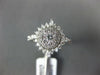 ESTATE .66CT DIAMOND 14KT WHITE GOLD ROUND & MARQUISE FLOWER SNOWFLAKE FUN RING