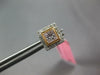 .66CT WHITE & PINK DIAMOND 18KT ROSE GOLD 3D PRINCESS & ROUND HALO STUD EARRINGS