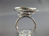 LARGE 1.01CT DIAMOND & AAA SAPPHIRE 14K WHITE GOLD 3D CIRCULAR INTERTWINING RING