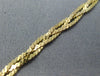 ESTATE 14KT YELLOW GOLD 3D CLASSIC MULTI ROW WOVEN FUN HERRINGBONE BRACELET
