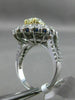 ESTATE LARGE 2.13CT WHITE & FANCY YELLOW DIAMOND 14K 2 TONE GOLD ENGAGEMENT RING