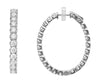 LARGE 5.73CT DIAMOND 18K WHITE GOLD 3D CLASSIC INSIDE OUT OVAL HANGING EARRINGS