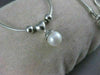 ESTATE 7MM SOUTH SEA PEARL 14K WHITE GOLD HEART NECKLACE 16.50" INCH ITALY 21700