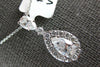 1.21CT DIAMOND 18K WHITE GOLD MARQUISE PEAR SHAPE & ROUND FLOATING PENDANT 26492