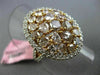 ESTATE LARGE 4.61CT WHITE & PINK DIAMOND 18K ROSE GOLD 3D HALO OVAL CLUSTER RING