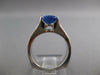 4.92CT DIAMOND & AAA CEYLON SAPPHIRE 14KT WHITE GOLD OVAL ENGAGEMENT RING #27221