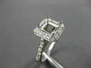 ESTATE WIDE .71CT DIAMOND 14KT WHITE GOLD SEMI MOUNT ENGAGEMENT RING #22027