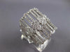 EXTRA LARGE 2.16CT DIAMOND 18KT WHITE GOLD 3D MULTI BAR PEAR SHAPE COCKTAIL RING