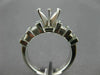 ESTATE WIDE 1.0CT DIAMOND 14K WHITE GOLD ROUND SEMI MOUNT ENGAGEMENT RING #19279
