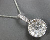 LARGE 1.05CT DIAMOND 18KT WHITE GOLD 3D INVISIBLE CIRCULAR FUN FLOATING PENDANT