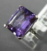 LARGE 5.29CT DIAMOND & AAA AMETHYST 14KT WHITE GOLD 3D FILIGREE ENGAGEMENT RING