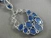 ANTIQUE MASSIVE 29.40CT DIAMOND & MULTI GEM 14KT WHITE GOLD HANGING PENDANT