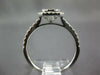 ESTATE .75CT DIAMOND 14KT WHITE GOLD ROUND CLUSTER SQUARE HALO OCTAGON FUN RING