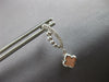 ESTATE .14CT DIAMOND 14KT WHITE GOLD 3D FOUR LEAF CLOVER FUN HANGING EARRINGS