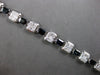 EXTRA LARGE 14.84CT DIAMOND & AAA SAPPHIRE 18KT WHITE GOLD 3D INVISIBLE BRACELET