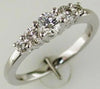 .75CT DIAMOND 14KT WHITE GOLD 3D ROUND SHARED PRONG 5 STONE ANNIVERSARY RING