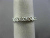 ESTATE .55CT DIAMOND 18KT WHITE GOLD 3D CLASSIC 7 STONE WEDDING ANNIVERSARY RING