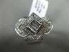 ESTATE MASSIVE .70CT DIAMOND ROUND PRINCESS 14K WHITE GOLD HEART FRIENDSHIP RING