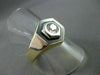 ESTATE WIDE .60CT OLD MINE DIAMOND 14K Y&W GOLD HEXAGON STUNNING MENS RING 22350