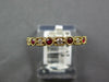 .40CT DIAMOND & AAA RUBY 18KT YELLOW GOLD FILIGREE MILGRAIN SEMI ETERNITY RING