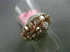 ESTATE LARGE 3.08CT DIAMOND 18KT WHITE & ROSE GOLD WAVE WEDDING ANNIVERSARY RING
