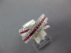2.04CT DIAMOND & AAA RUBY 14KT WHITE GOLD 3D PRINCESS & ROUND INFINITY LOVE RING