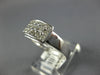 ESTATE .52CT DIAMOND 14KT WHITE GOLD 3D CLASSIC RECTANGULAR PAVE FUN RING