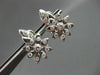 ANTIQUE LARGE .85CT DIAMOND 14KT W GOLD ETOILE FLOWER CLIP ON EARRINGS #ELV22